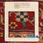 Detail view of Si Persia Handwoven Rug Elegant Navy Design pile texture close-up