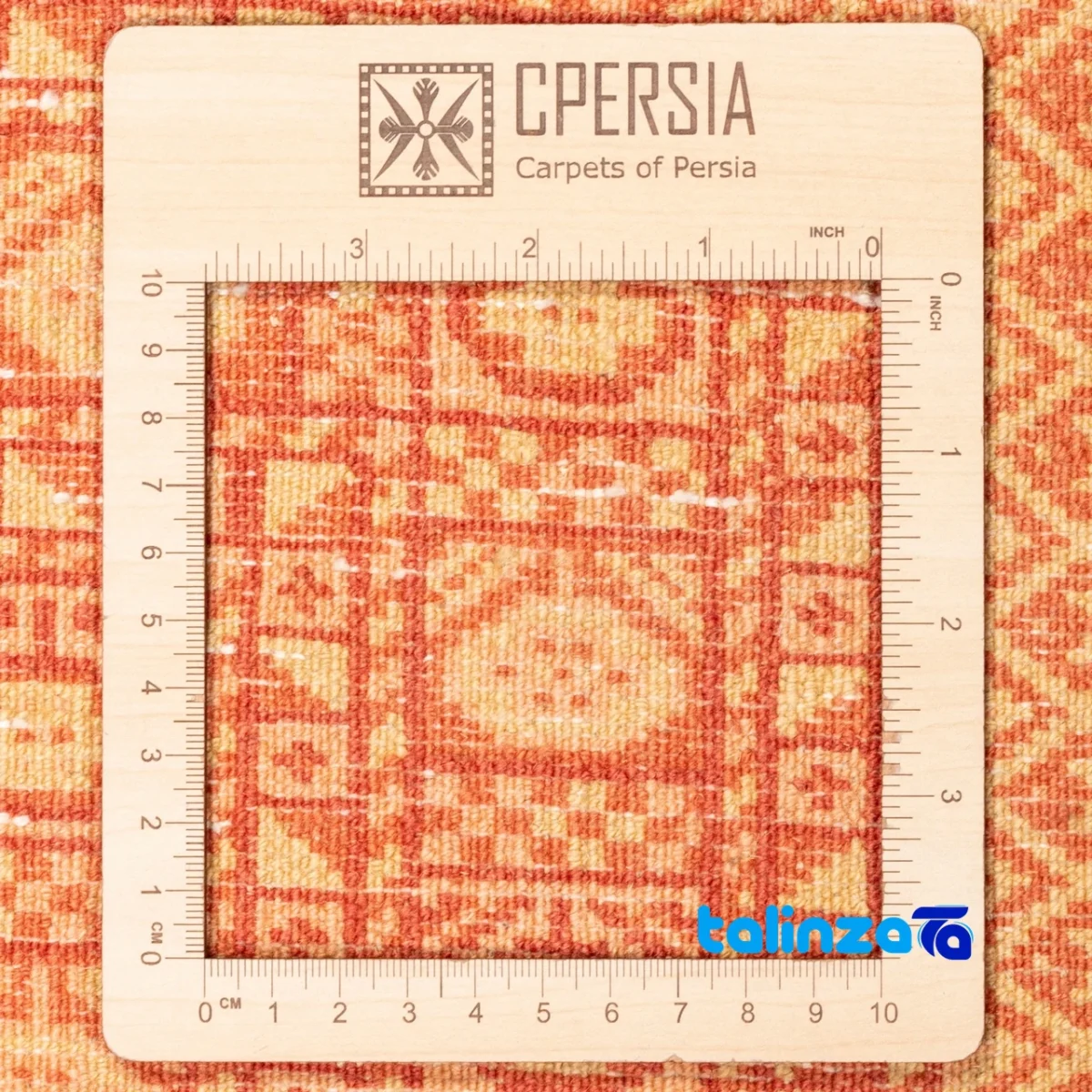 Si Persia Handwoven Rug Elegant Peach Design pile texture close-up (Detail view)