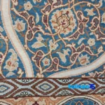 Kazemi Handwoven Carpet Isfahan Design pile texture close-up (Detail view)