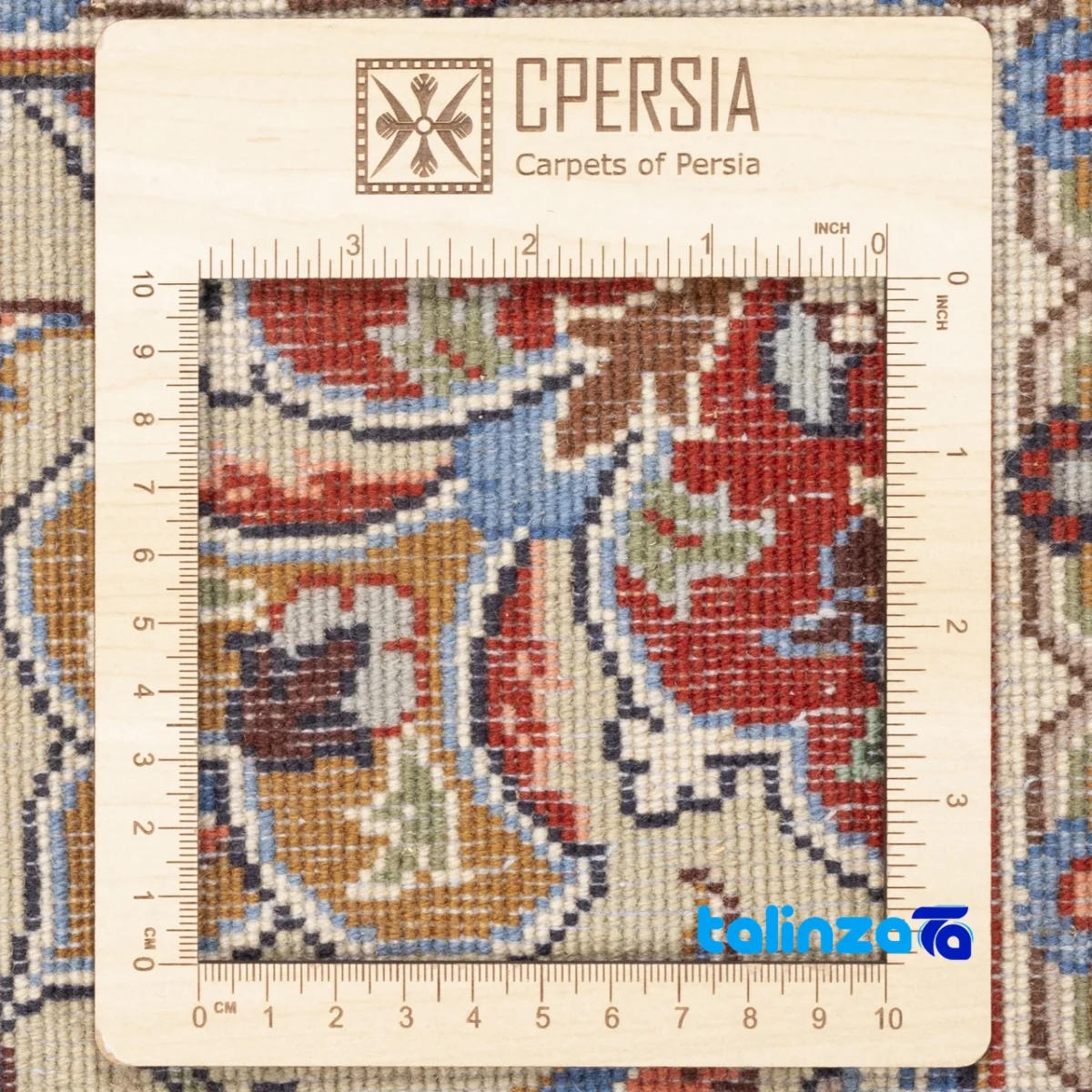 Weave close-up of C Persia Handwoven Rug Stunning Design material and craftsmanship