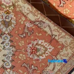Detail view of Handmade Tabriz Carpet NKP.RJ101 Navy pile texture close-up