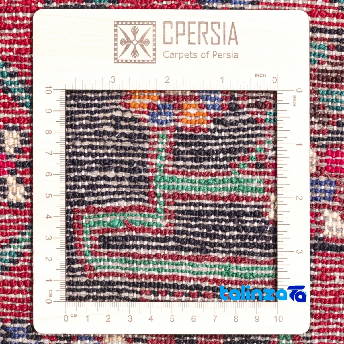 Si Persia Handwoven Rug Elegant Navy Design material and craftsmanship (Weave close-up)