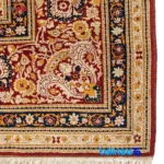 Handwoven Carpet Red Design Quarter Code 102050 - Weave close-up showing material and craftsmanship