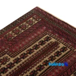 Handwoven Rug Model Baluch Cream Design 151x78x1 cm material and craftsmanship (Weave close-up)