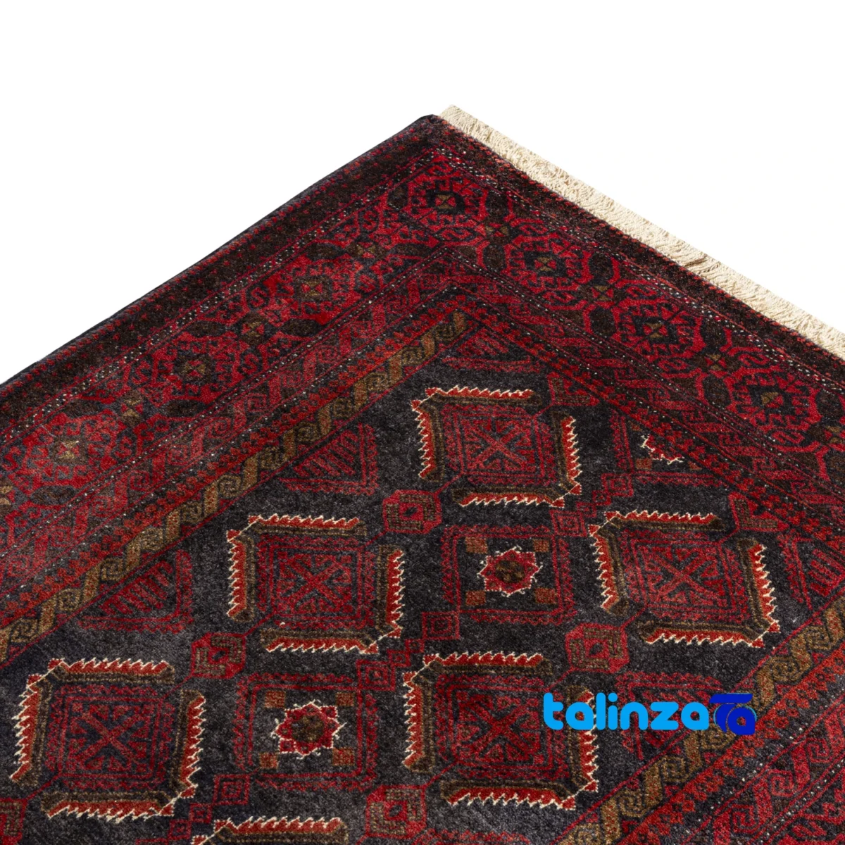 Handwoven Persian Rug Baloch Design Premium Quality - Detail view showing pile texture close-up