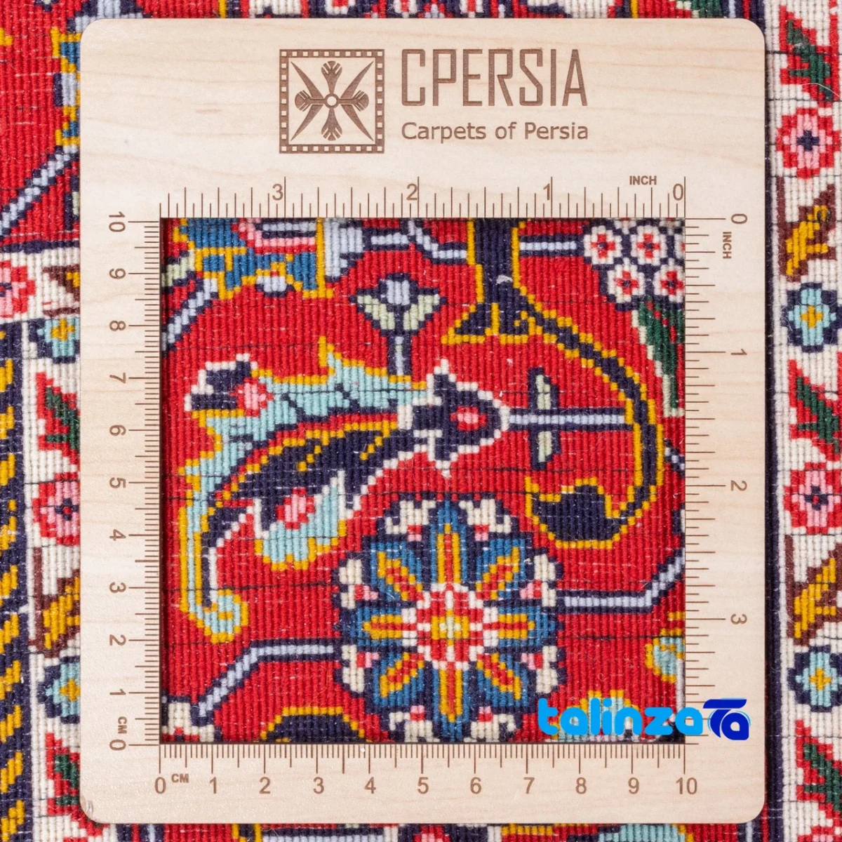 C Persian Handwoven Carpet - Elegant Design 288x214 cm - Weave close-up showing material and craftsmanship