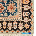 Handwoven Carpet Colorful Design material and craftsmanship (Weave close-up)