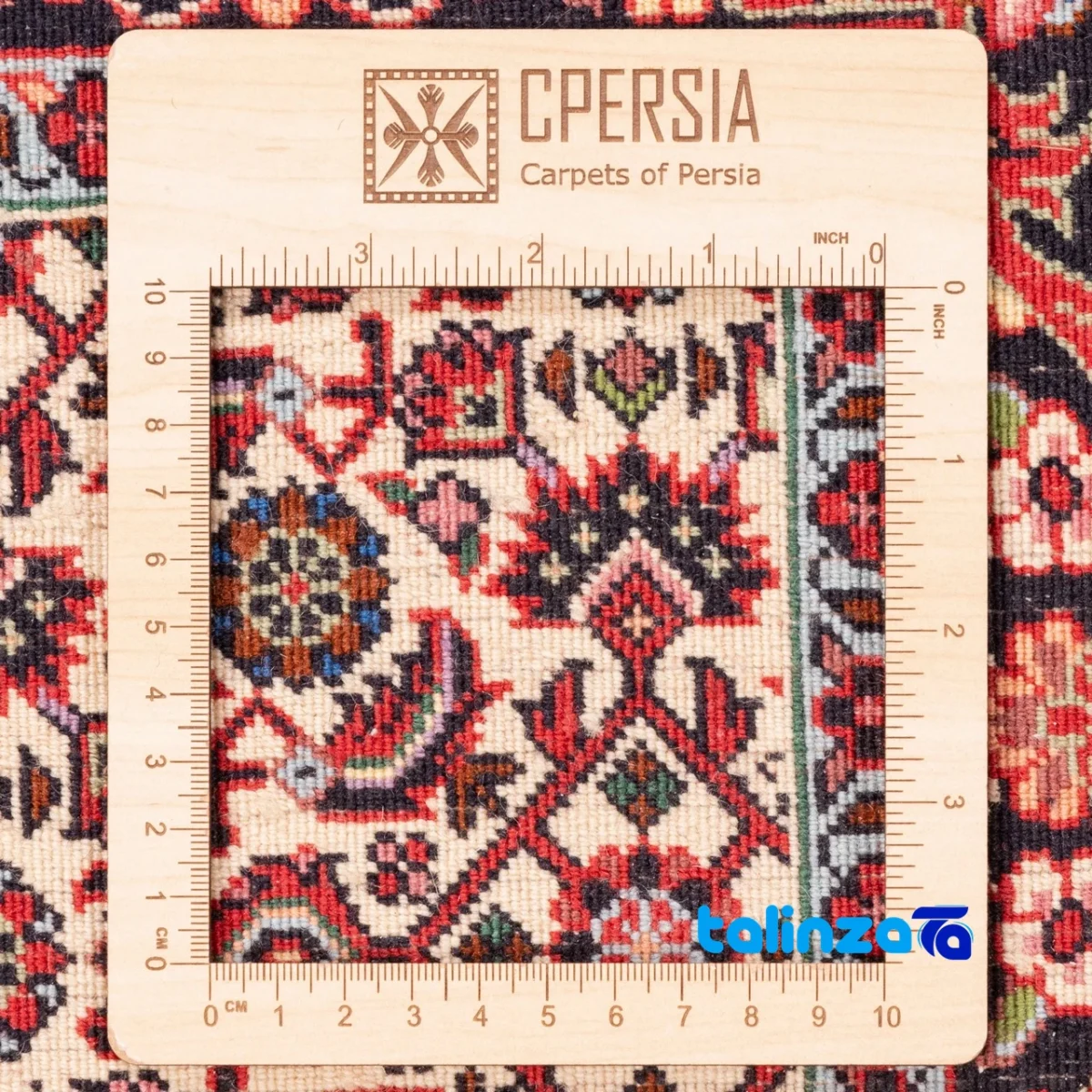 C Persia Handwoven Rug Unique Design pile texture close-up (Detail view)