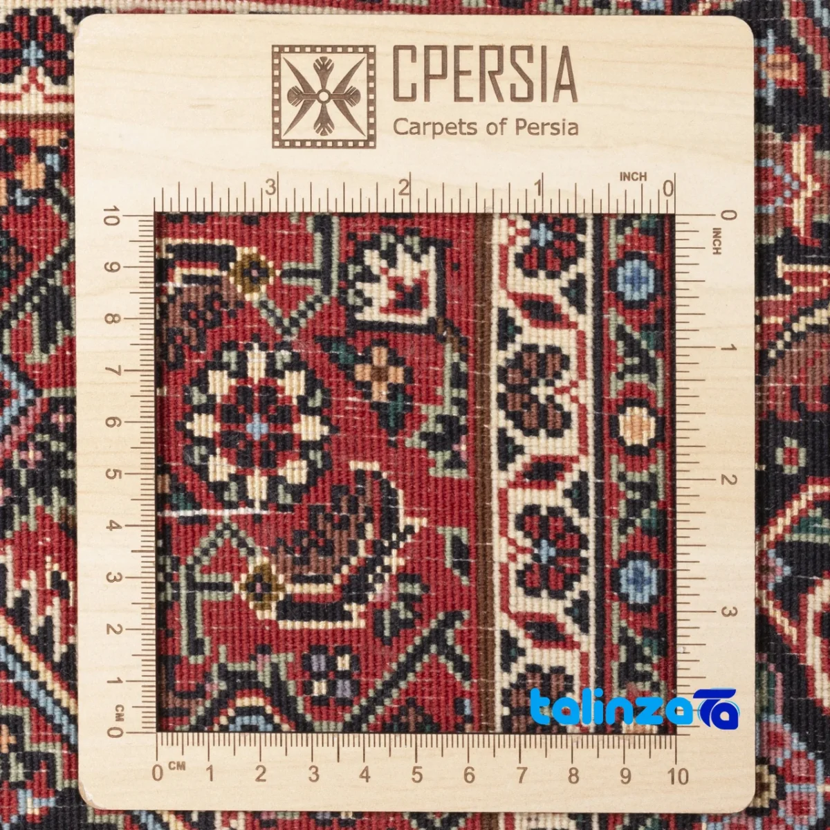 Weave close-up of Cypress Handwoven Rug Red 202x120x1 cm material and craftsmanship