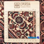 Detail view of Cypress Persian Handwoven Rug Red pile texture close-up