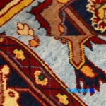 Detail view of Si Persia Handwoven Rug Elegant Gold Design pile texture close-up