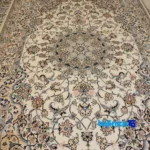 Nain Handwoven Carpet Design Code 44 pile texture close-up (Detail view)