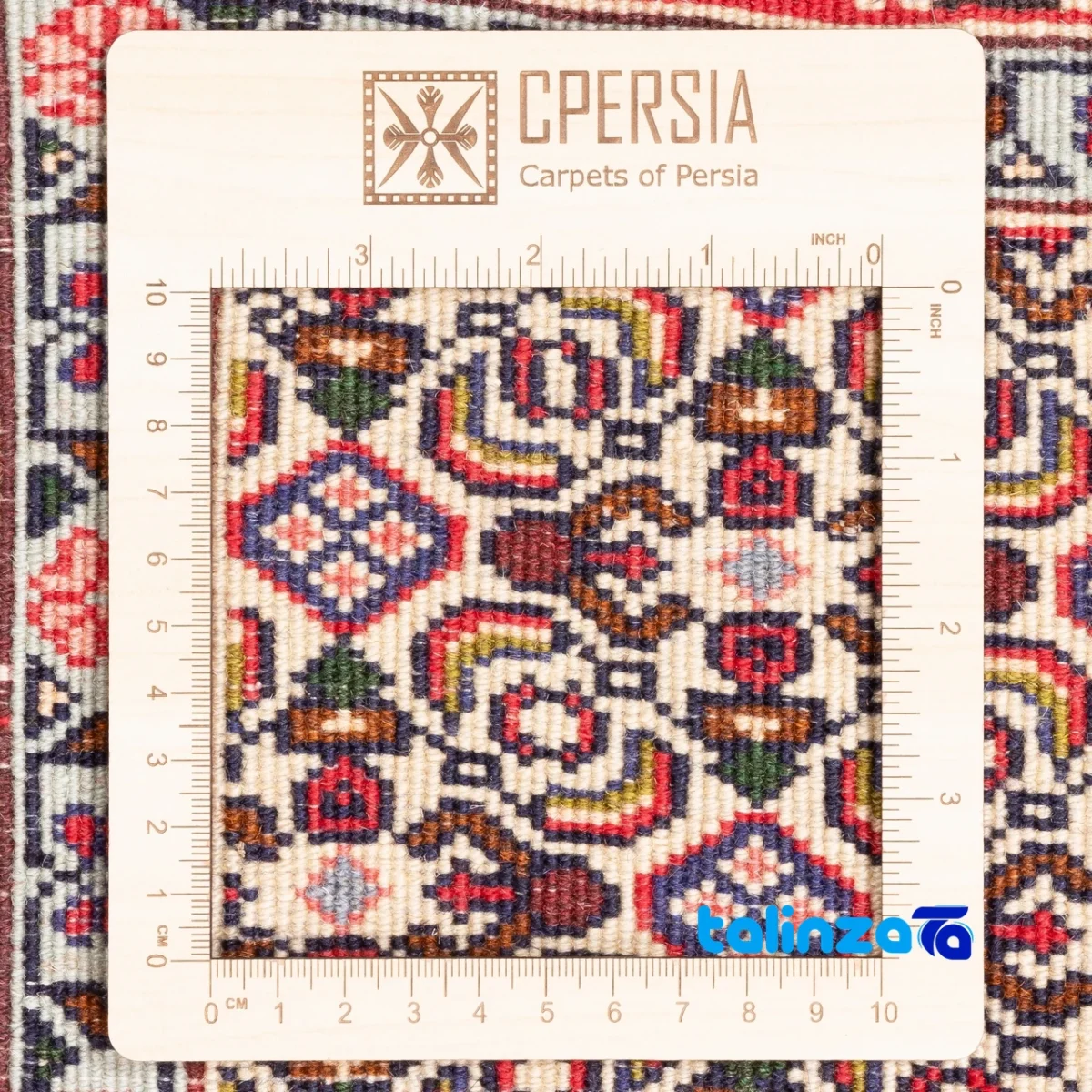 C Persia Handwoven Rug Elegant Design - Weave close-up showing material and craftsmanship