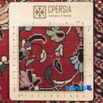 Detail view of Persia Handwoven Carpet Stunning Red Design pile texture close-up