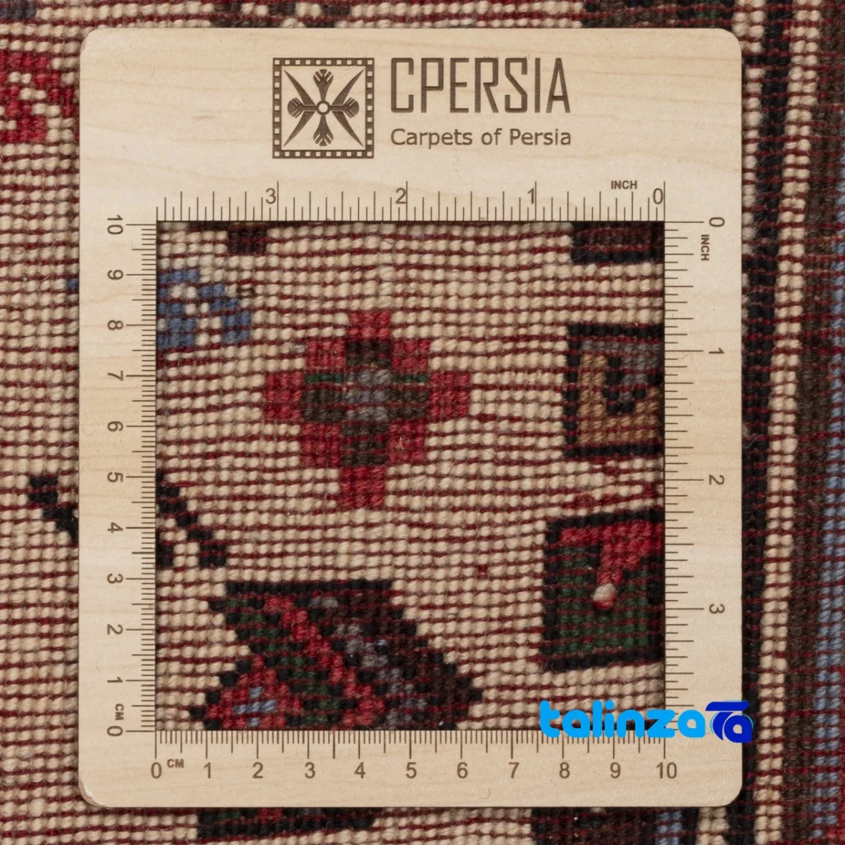 Weave close-up of Sir Persia Handwoven Rug Elegant Design material and craftsmanship