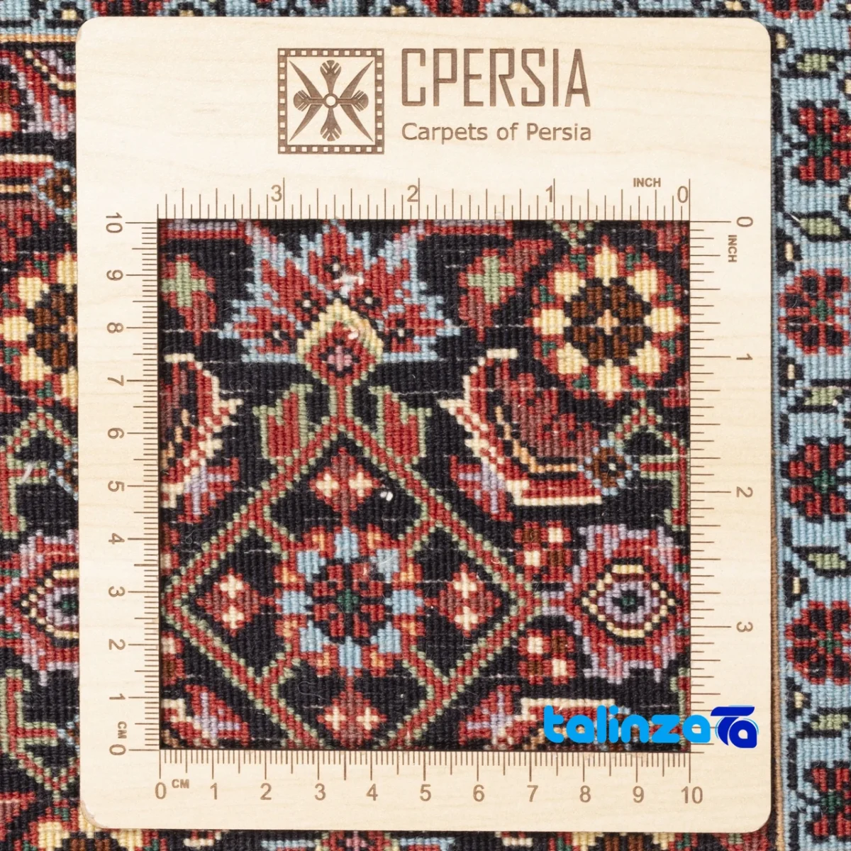 Weave close-up of Cypressia Handwoven Rug Red material and craftsmanship