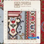 Detail view of Persia Handwoven Rug Blue Traditional Design pile texture close-up