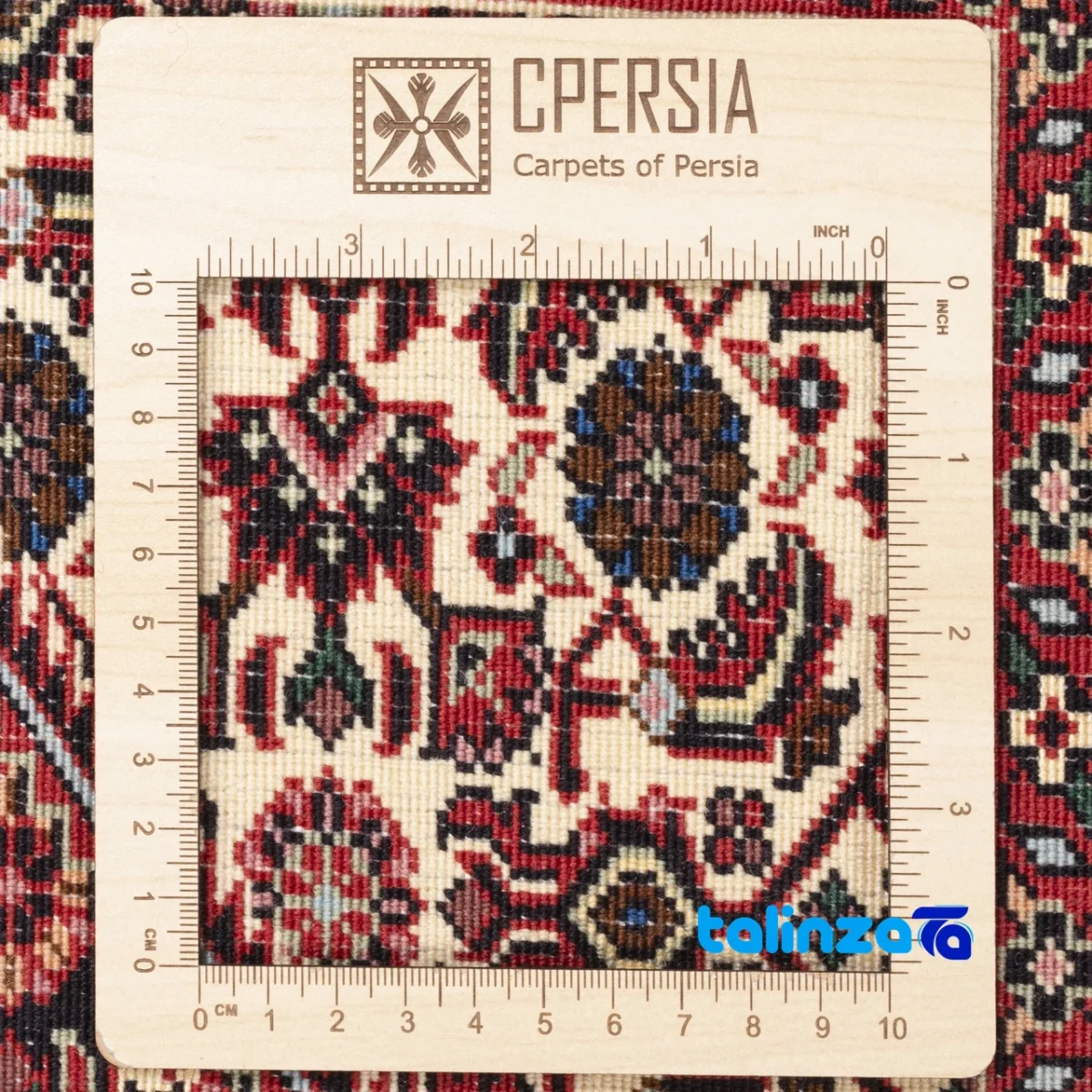 C Persia Handwoven Carpet Red material and craftsmanship (Weave close-up)