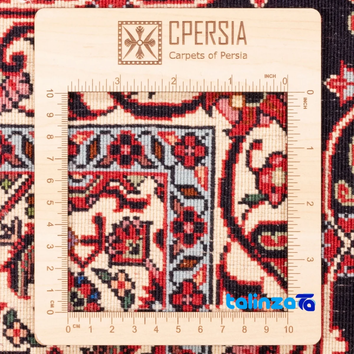 Detail view of Sepersia Handwoven Rug Elegant Design pile texture close-up