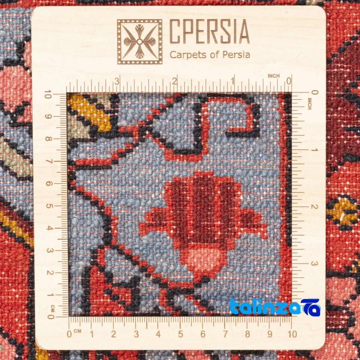 Weave close-up of C Persia Handwoven Rug Elegant Design material and craftsmanship