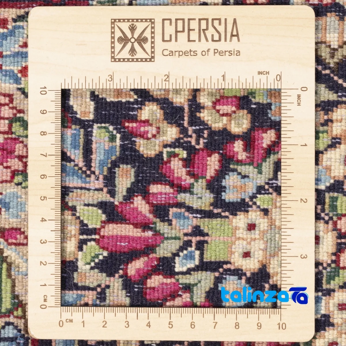 C Persia Handwoven Rug Elegant Design - Weave close-up showing material and craftsmanship