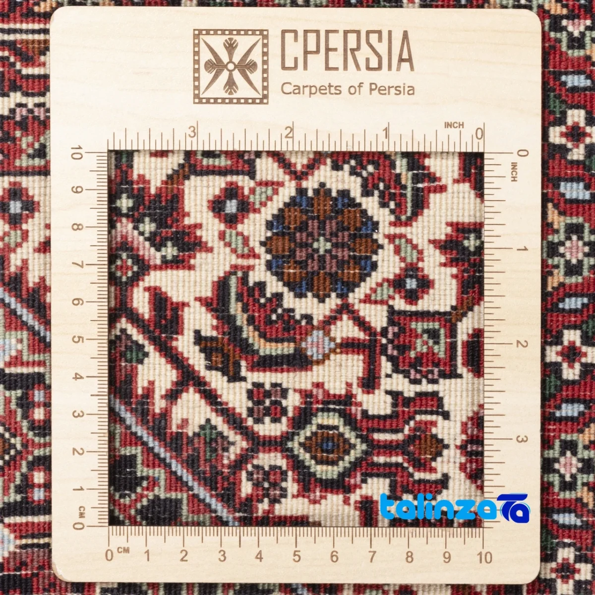 Si Persia Handwoven Carpet Red Design 176x110x1 cm - Weave close-up showing material and craftsmanship