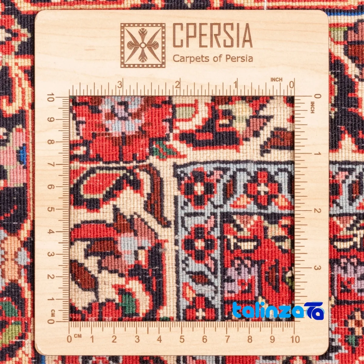 Cypress Handwoven Carpet Unique Design - Detail view showing pile texture close-up