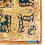 Handwoven Carpet Red Floral Design - Detail view showing pile texture close-up