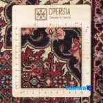Persia Handwoven Carpet Red Luxurious Design pile texture close-up (Detail view)
