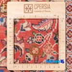 Weave close-up of Si Persia Handwoven Carpet Elegant Red Design material and craftsmanship