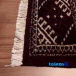 Turkmen Handwoven Carpet NKP.TO.32 Unique Design - Weave close-up showing material and craftsmanship
