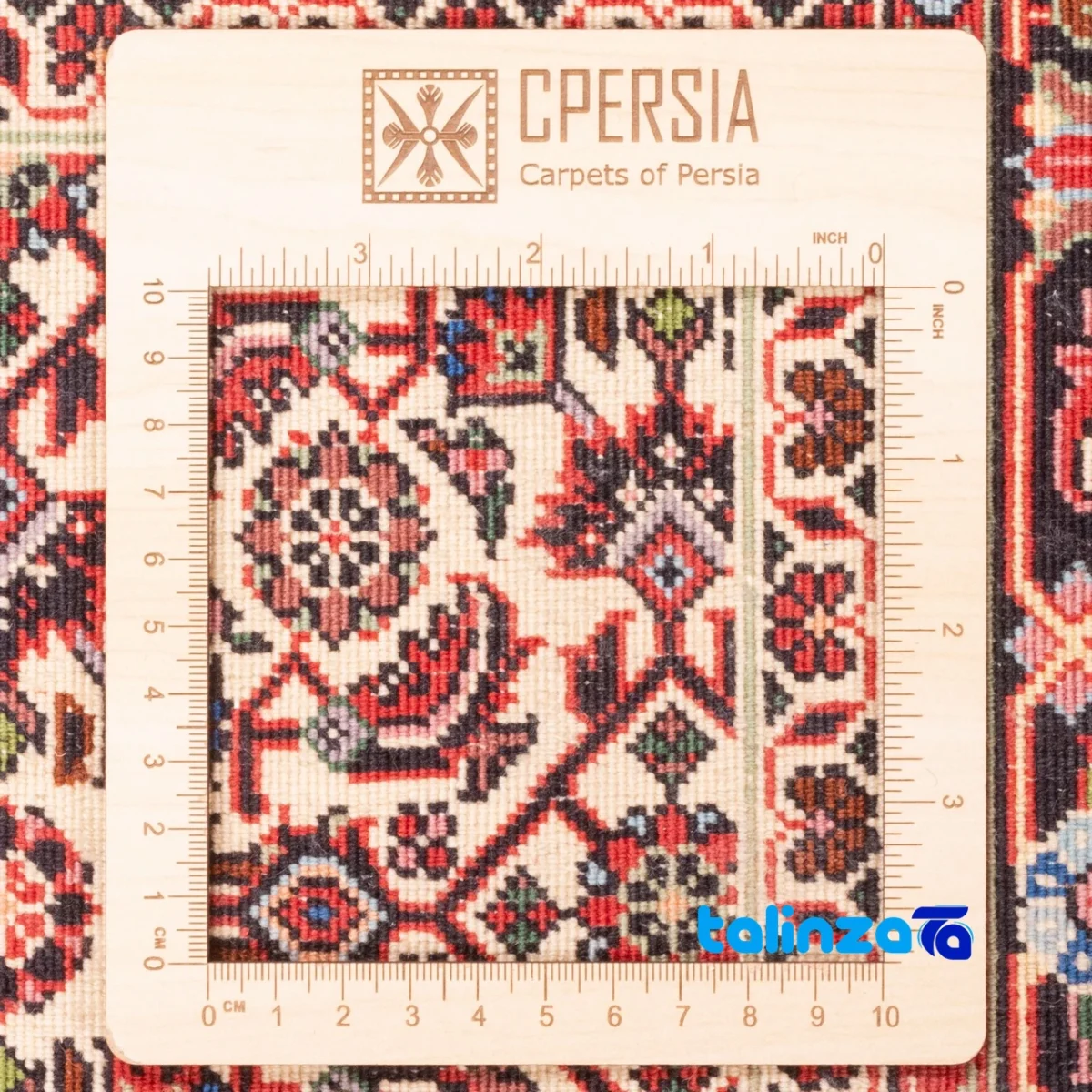 Detail view of Cypress Handwoven Area Rug Luxurious Red pile texture close-up