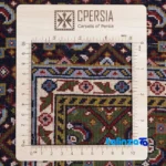 Persia Handwoven Carpet Luxurious Red Design pile texture close-up (Detail view)