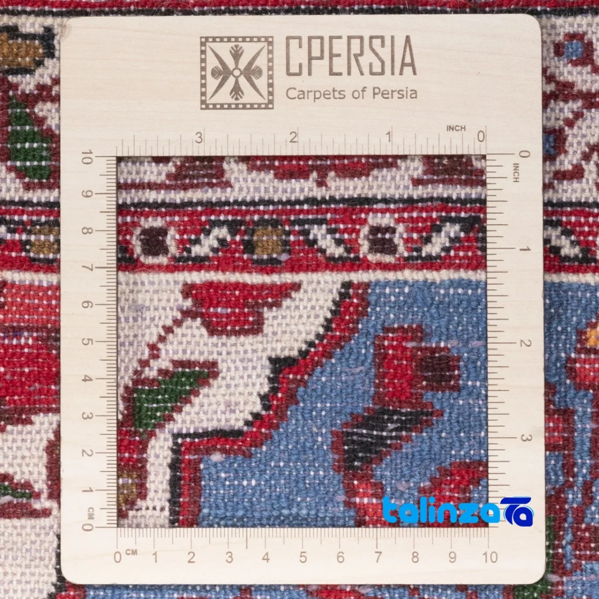 Si Persia Handwoven Runner Rug Elegant Blue - Weave close-up showing material and craftsmanship