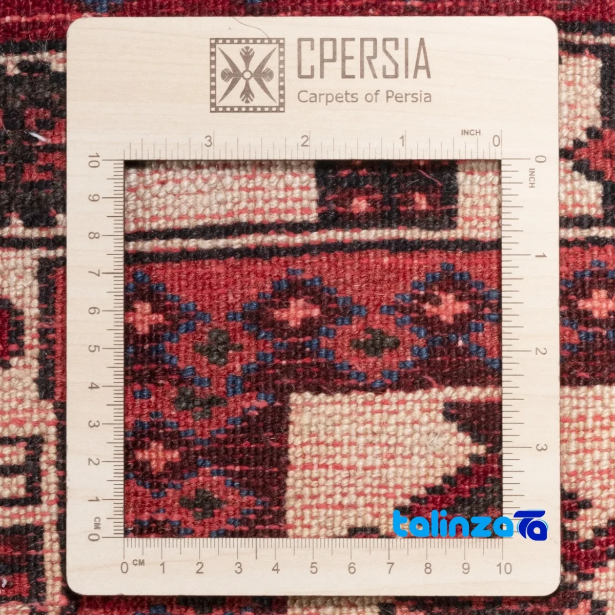 C Persia Handwoven Rug Elegant Design pile texture close-up (Detail view)
