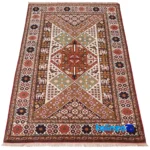 Weave close-up of Cypress Persian Handwoven Rug Model 179858 Cream material and craftsmanship