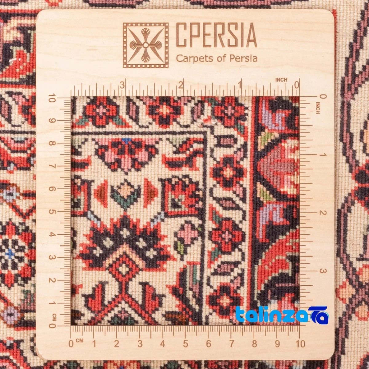 Si Persia Handwoven Carpet Unique Design Red - Detail view showing pile texture close-up