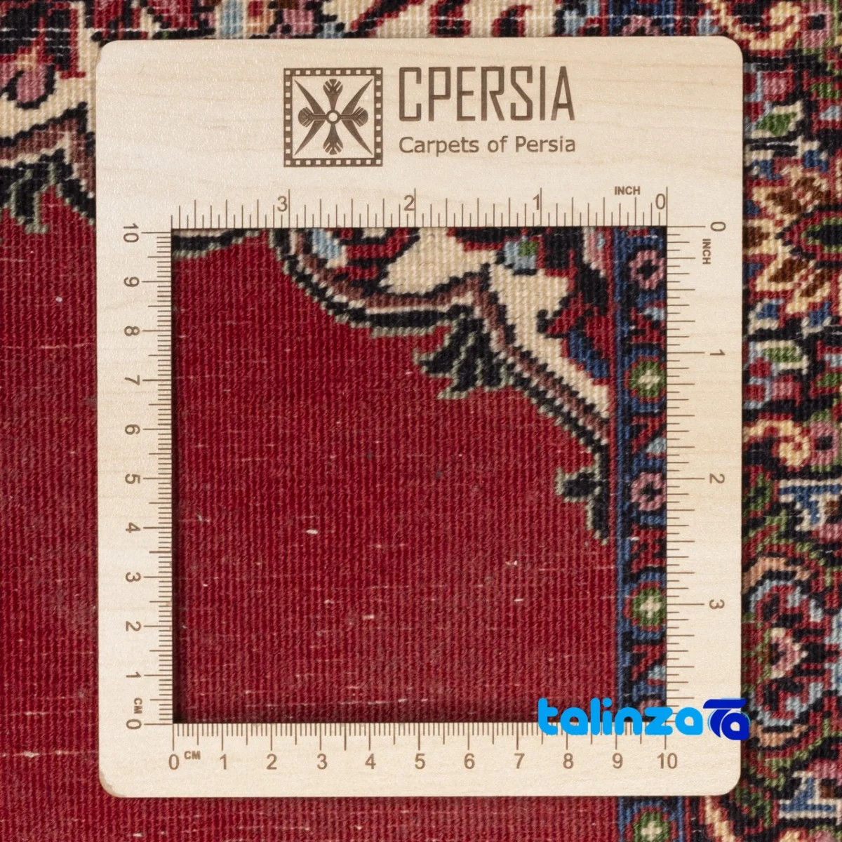 Cypress Persian Handwoven Rug Red - Weave close-up showing material and craftsmanship