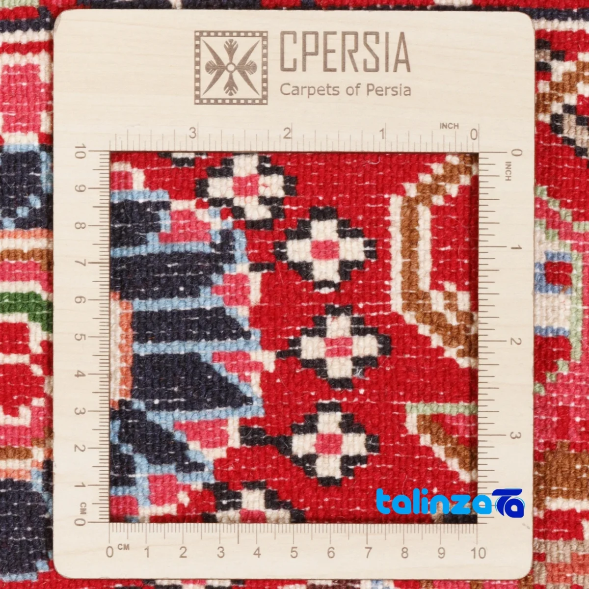 C Persia Handwoven Rug Model 179944 Blue Background material and craftsmanship (Weave close-up)