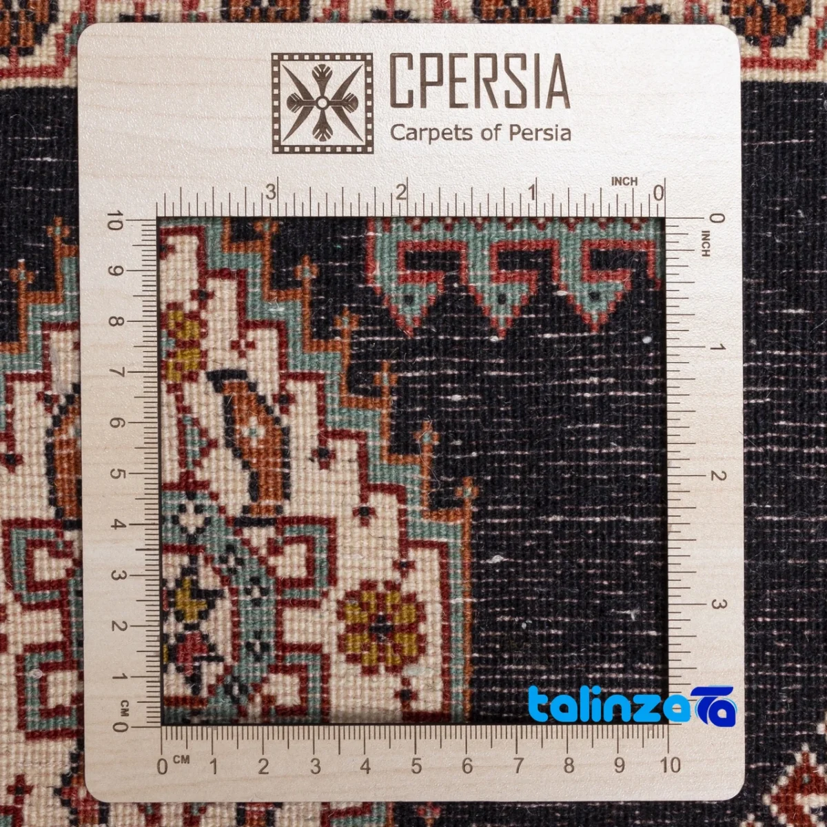 Persia Handwoven Rug Luxurious Red Design - Weave close-up showing material and craftsmanship