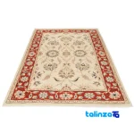 Si Persia Handwoven Rug Model 705530 Cream Background pile texture close-up (Detail view)