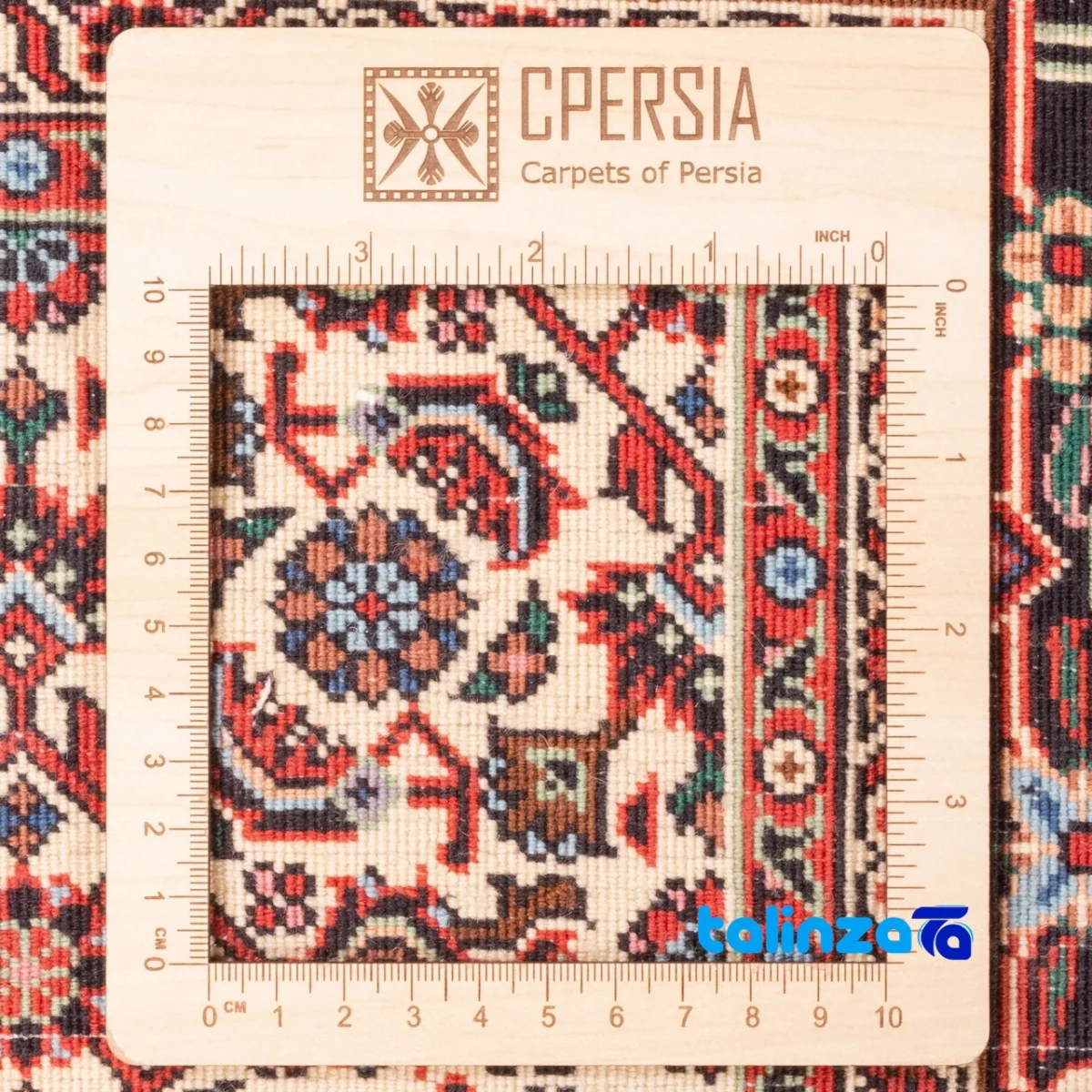 C Persia Handwoven Carpet - Elegant Design - Detail view showing pile texture close-up