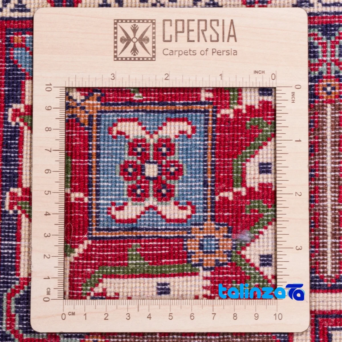 Si Persia Handwoven Carpet Elegant Design pile texture close-up (Detail view)