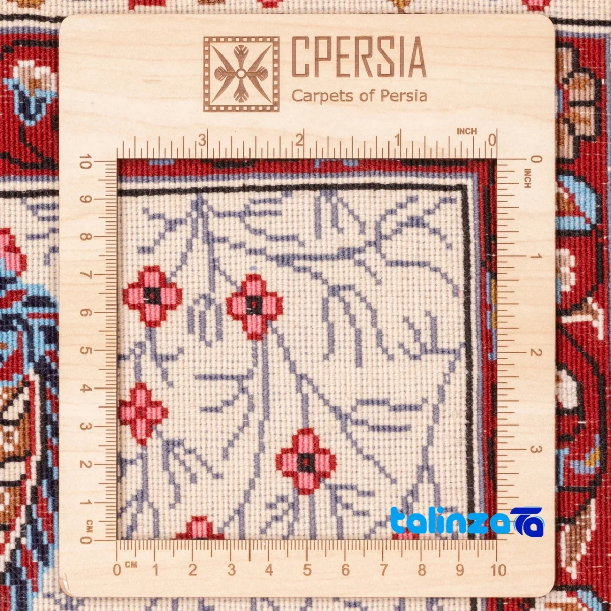 C Persia Handwoven Rug Unique Design - Detail view showing pile texture close-up