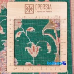 Persia Handwoven Rug Green 138x78x1 cm - Detail view showing pile texture close-up