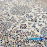 Weave close-up of Hirad Handwoven Area Rug Elegant Design material and craftsmanship