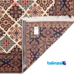 Cypress Persian Handwoven Rug Geometric Design - Weave close-up showing material and craftsmanship
