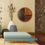 MC Wall Clock Stylish Design Classic Analog - Profile angle showing thickness and build