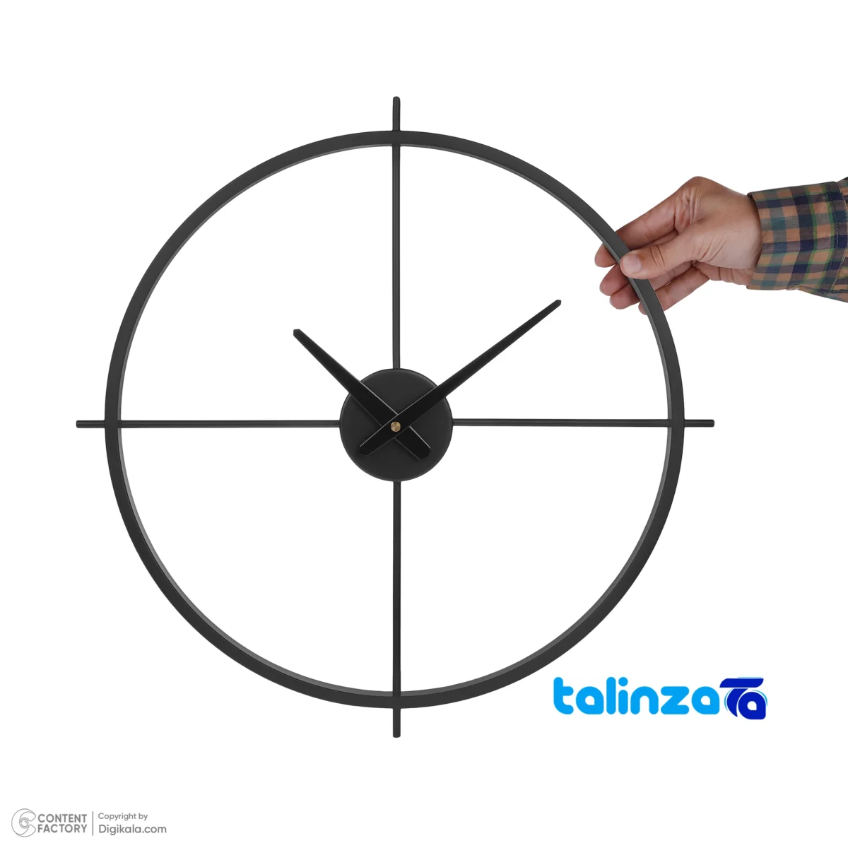 Elegant Wall Clock Model 0044 - Profile angle showing thickness and build