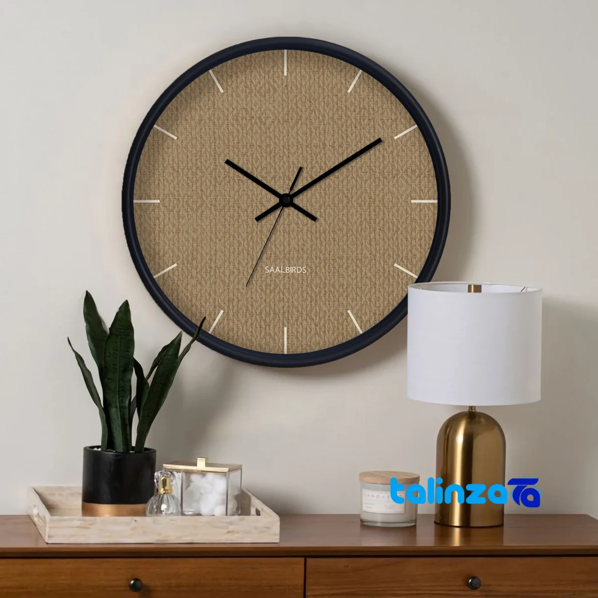 Sal Birds Wall Clock CW-624 Elegant Design thickness and build (Profile angle)